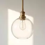 Savion Clear Glass Globe Pendant Light