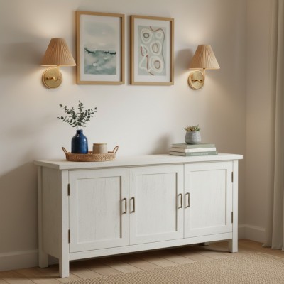 Calmyn Natural Woven Rattan Cone Wall Sconce