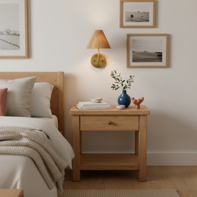 Calmyn Natural Woven Rattan Cone Wall Sconce