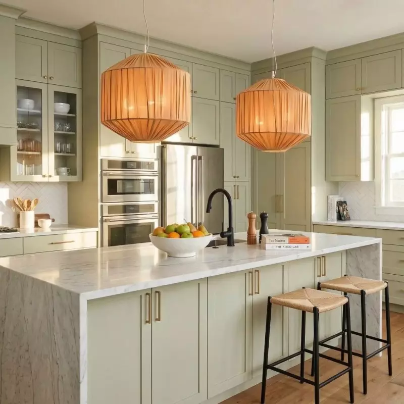 Vyrinth  Modern Raw Silk Gathered Drum Pendant