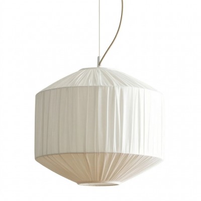 Vyrinth  Modern Raw Silk Gathered Drum Pendant