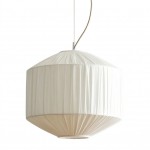 Vyrinth  Modern Raw Silk Gathered Drum Pendant