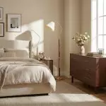 Xalon Wooden Cloth Pleated Shade Floor Lamp