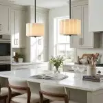 Hanahs Farmhouse Milk Glass Scalloped Shade Pendant Light