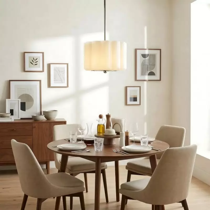 Hanahs Farmhouse Milk Glass Scalloped Shade Pendant Light