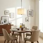 Hanahs Farmhouse Milk Glass Scalloped Shade Pendant Light