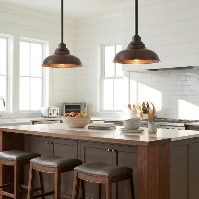 Creed Industrial Dome Metal Pendant Light