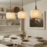 Drath Wabi Sabi Ribbed Paper Lantern Pendant Light