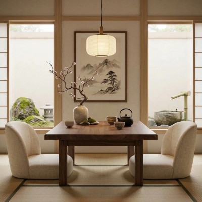 Drath Wabi Sabi Ribbed Paper Lantern Pendant Light