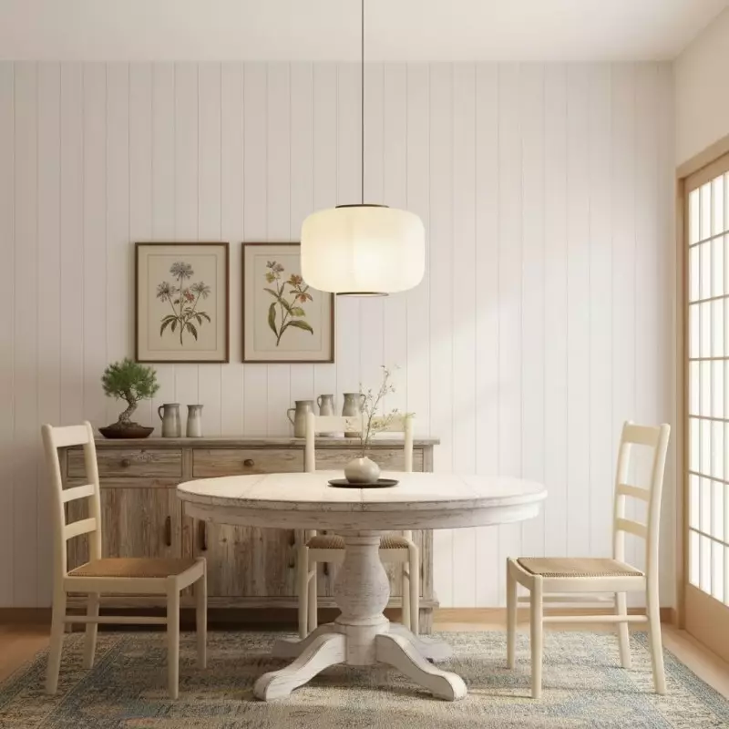 Drath Wabi Sabi Ribbed Paper Lantern Pendant Light