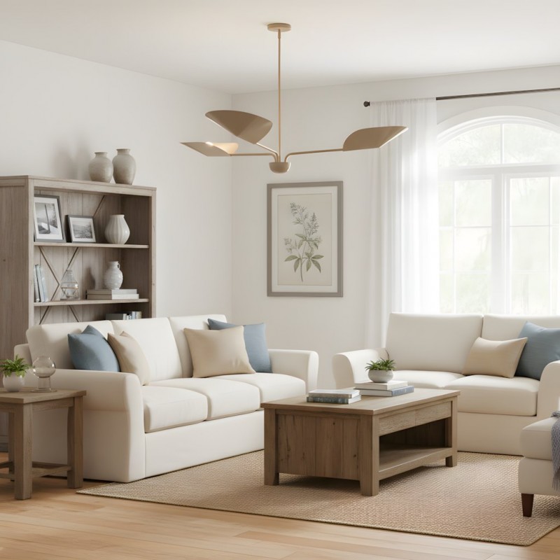 Ithrax Light Bronze Metal Lotus Leaves Chandelier