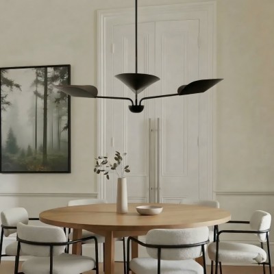 Ithrax Light Bronze Metal Lotus Leaves Chandelier