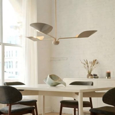 Ithrax Light Bronze Metal Lotus Leaves Chandelier