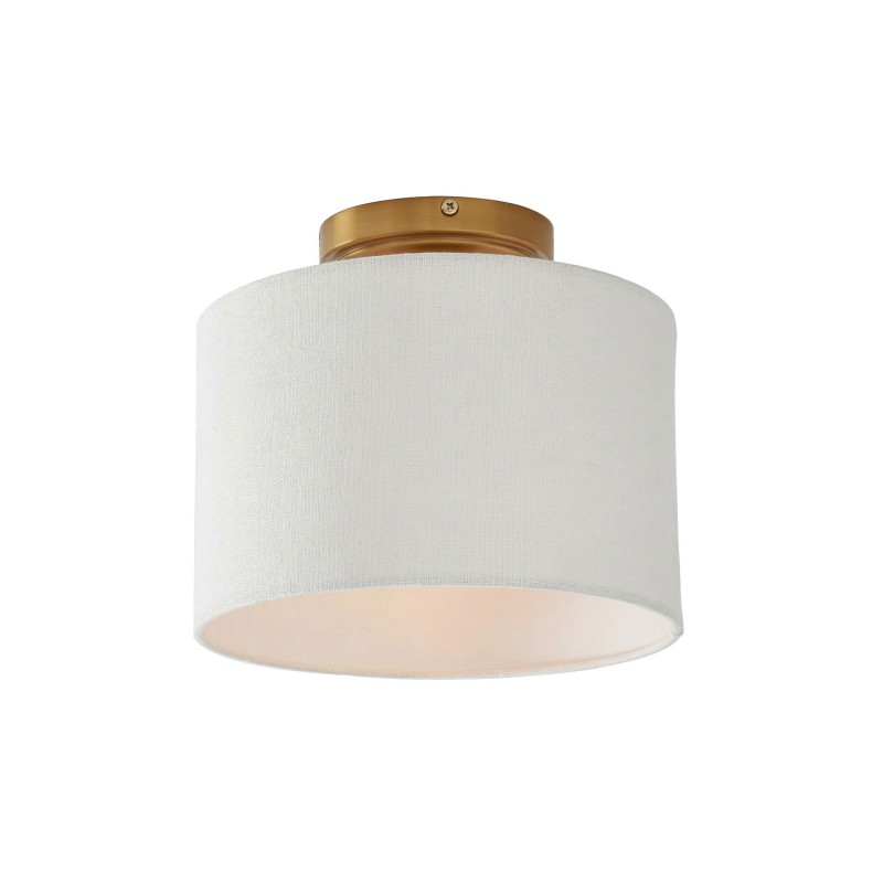 Kaethe Fabric Drum Shade Semi Flush Mount Light