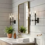 Murano Farmhouse Clear Glass Vanity Wall Sconce