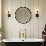 Murano Farmhouse Clear Glass Vanity Wall Sconce