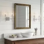 Murano Farmhouse Clear Glass Vanity Wall Sconce