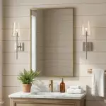 Murano Farmhouse Clear Glass Vanity Wall Sconce