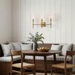 Murano Farmhouse Clear Glass Vanity Wall Sconce