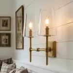 Murano Farmhouse Clear Glass Vanity Wall Sconce