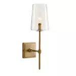 Murano Farmhouse Clear Glass Vanity Wall Sconce