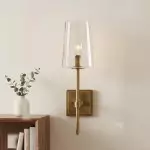 Murano Farmhouse Clear Glass Vanity Wall Sconce