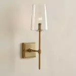 Murano Farmhouse Clear Glass Vanity Wall Sconce