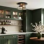 Quinlan Modern Black Drum Glass Flush Mount Ceiling Light