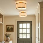Thomas Minimalist Linen Flower Scallop Flush Mount Ceiling Light