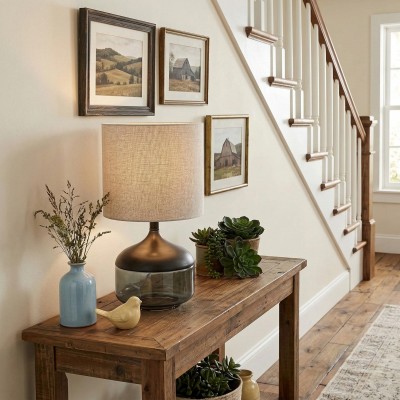 Orithyia Modern Glass Round Table Lamp