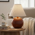 Vaelune Modern Glass Cone Table Lamp