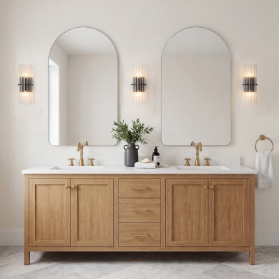 Vovizy Farmhouse Double Mallory Crystal Sconce