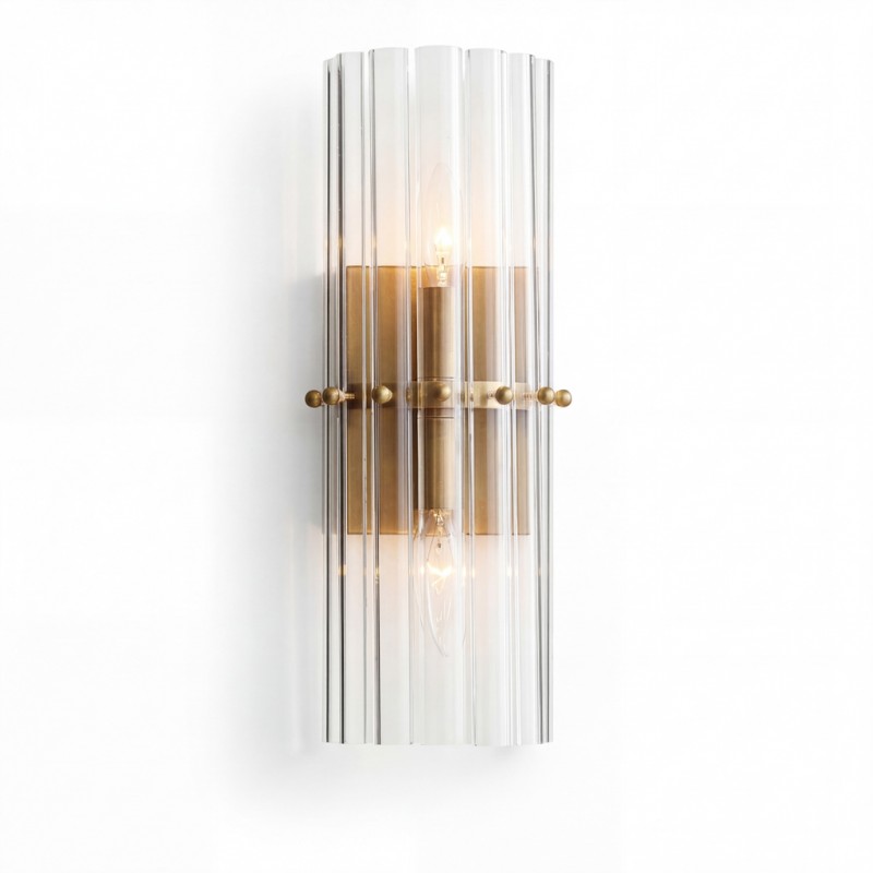 Vovizy Farmhouse Double Mallory Crystal Sconce