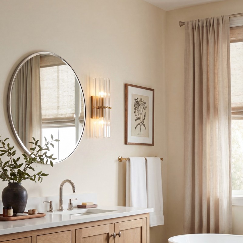 Vovizy Farmhouse Double Mallory Crystal Sconce