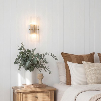Vovizy Farmhouse Double Mallory Crystal Sconce