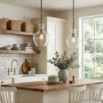 Yates Industrial Clear Glass Pendant Light