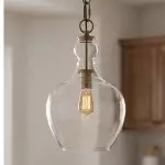Yates Industrial Clear Glass Pendant Light