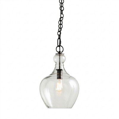 Yates Industrial Clear Glass Pendant Light