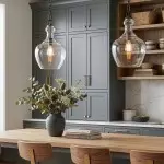 Yates Industrial Clear Glass Pendant Light