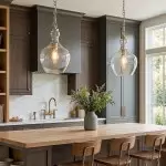 Yates Industrial Clear Glass Pendant Light