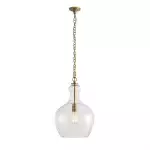 Yates Industrial Clear Glass Pendant Light