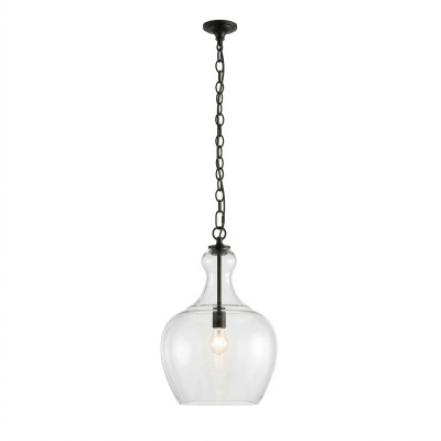 Yates Industrial Clear Glass Pendant Light