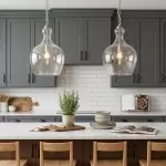 Yates Industrial Clear Glass Pendant Light