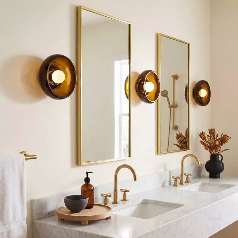 Vega Retro Bowl Shade Wall Sconce