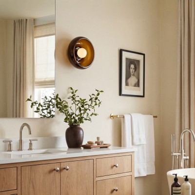 Vega Retro Bowl Shade Wall Sconce