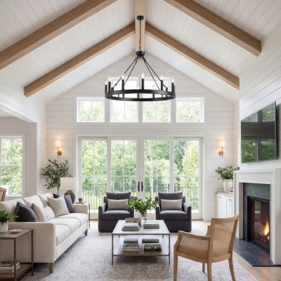 Beau Large 12 Lights Rustic Wagon Wheel Chandelier