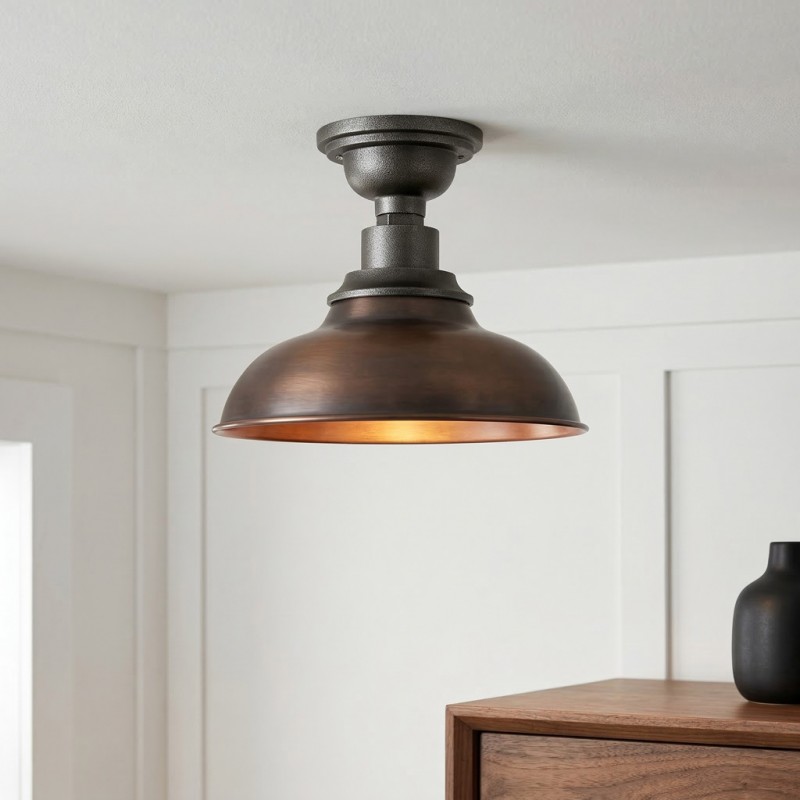 Creed Classic Industrial Metal Dome Ceiling Light