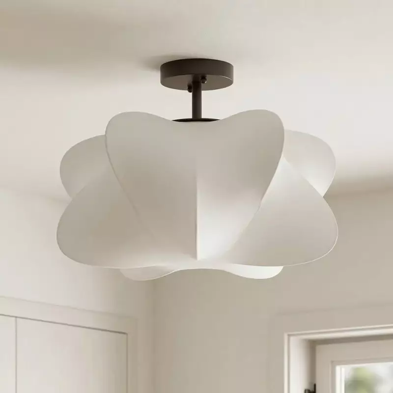 Jaxorix Wabi Sabi White Silkworm Cocoon Ceiling Light