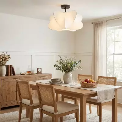 Jaxorix Wabi Sabi White Silkworm Cocoon Ceiling Light