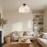 Jaxorix Wabi Sabi White Silkworm Cocoon Ceiling Light